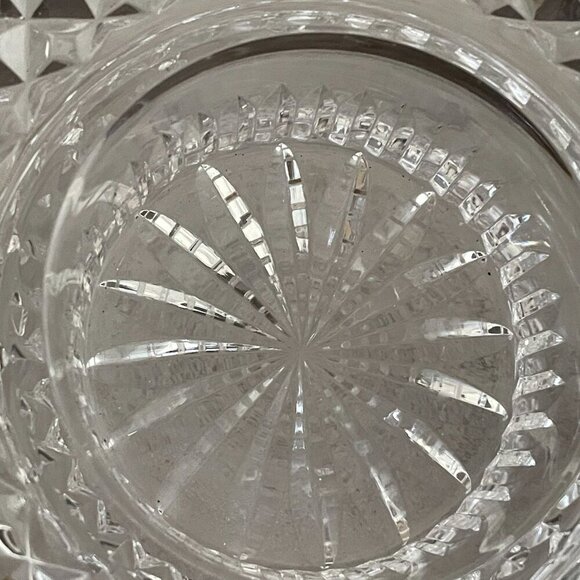 Waterford Bethany Clear Crystal Pillar Candle Holder Wine Bottle Coaster 8" - Picture 5 of 7